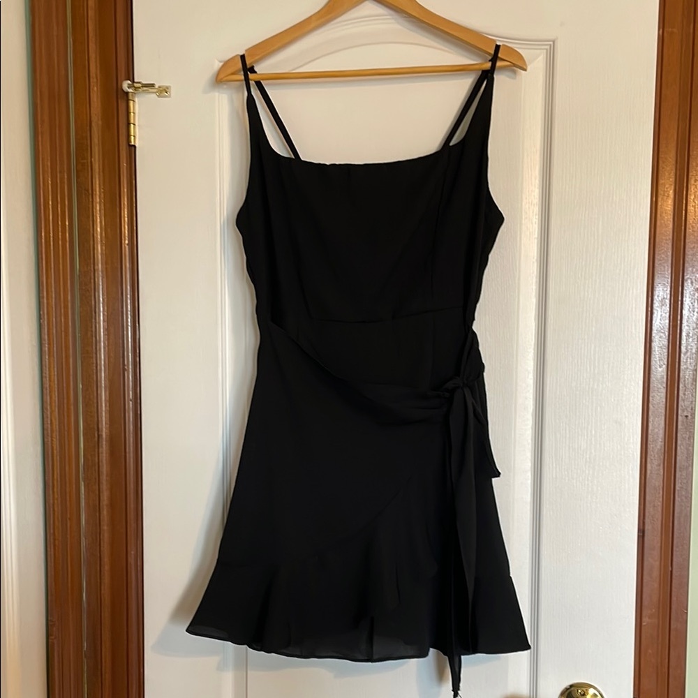 Black Spaghetti Strap Mini Sundress